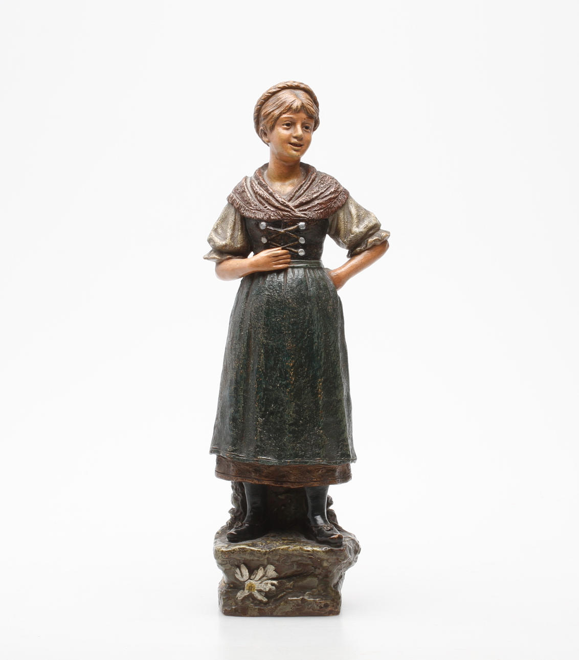 FIGURIN, terracotta, Bernahrd Bloch (1836-1909).
