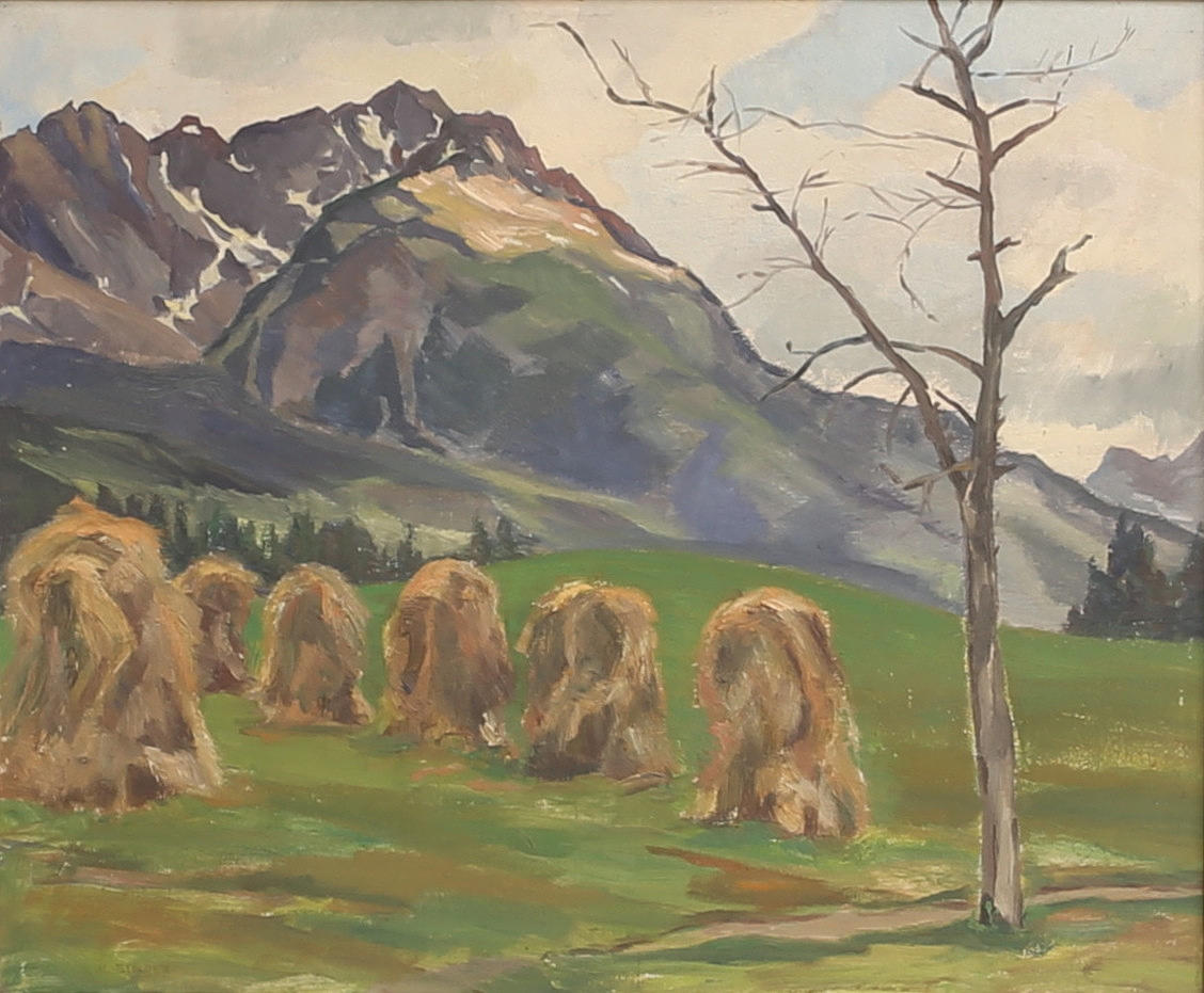 KAROLINE HAFNER-SCHOLZ. Oil on Board, signed.