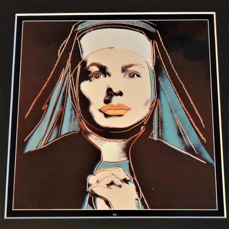 ANDY WARHOL. Ingrid Bergman, weiß-blau-schwarz. Offset, 1983.