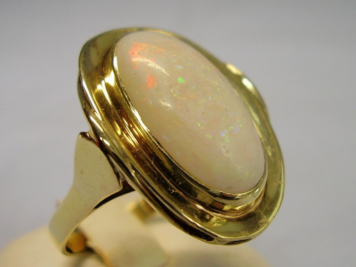 OPAL RING 14 KARAT GULT GULD OPAL 7 ct.