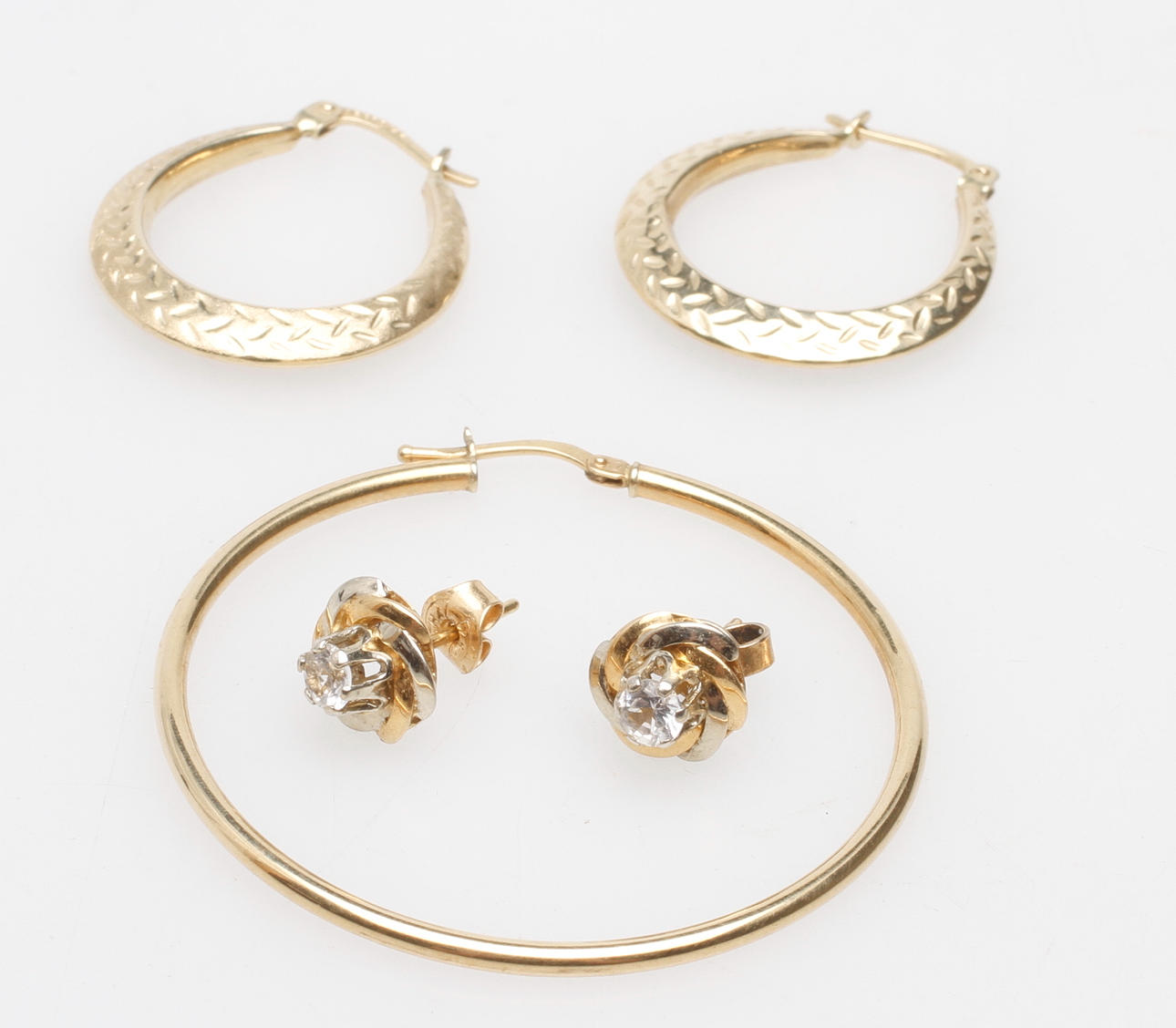 ÖRHÄNGEN, 5 st, 14-18k guld, vikt ca 6,4 gr.