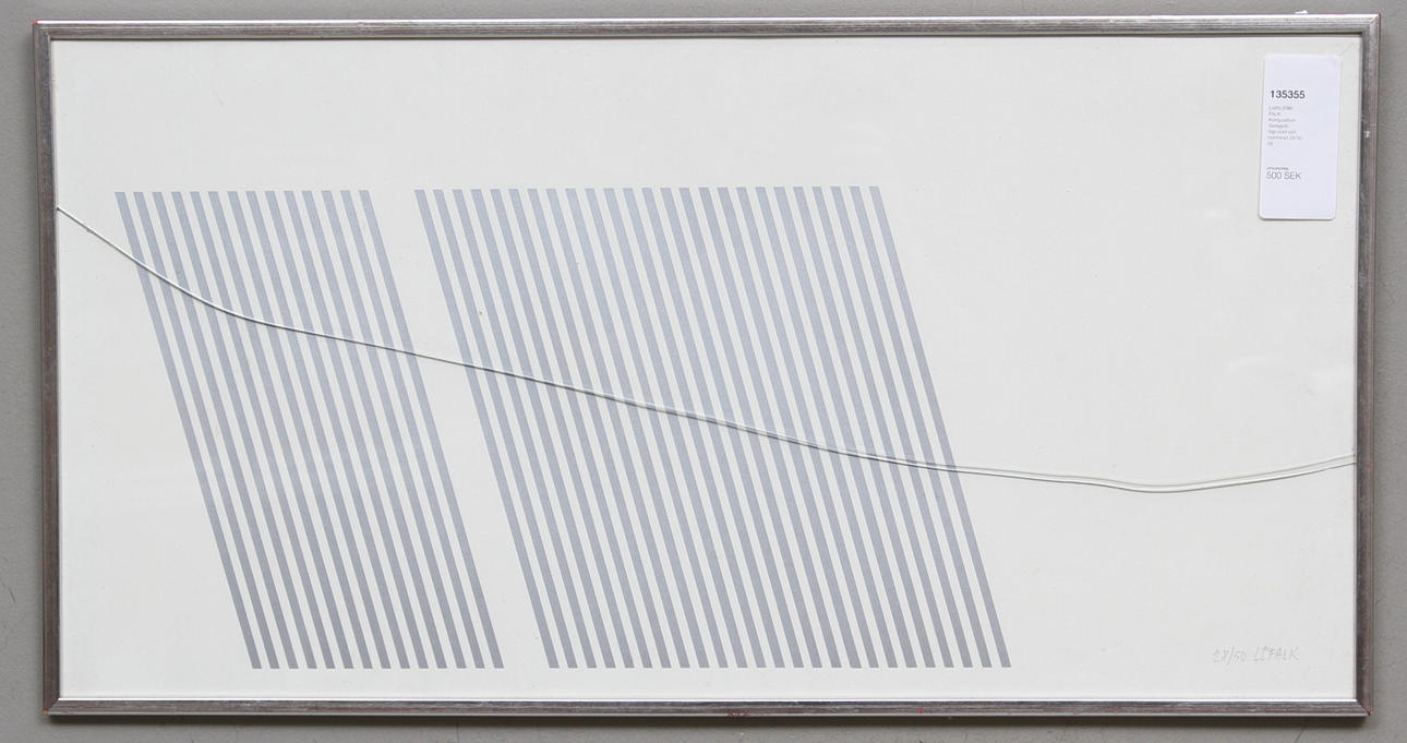 LARS ERIK FALK. Komposition. Seriegrafi. Signerad och numrerad 28/50.