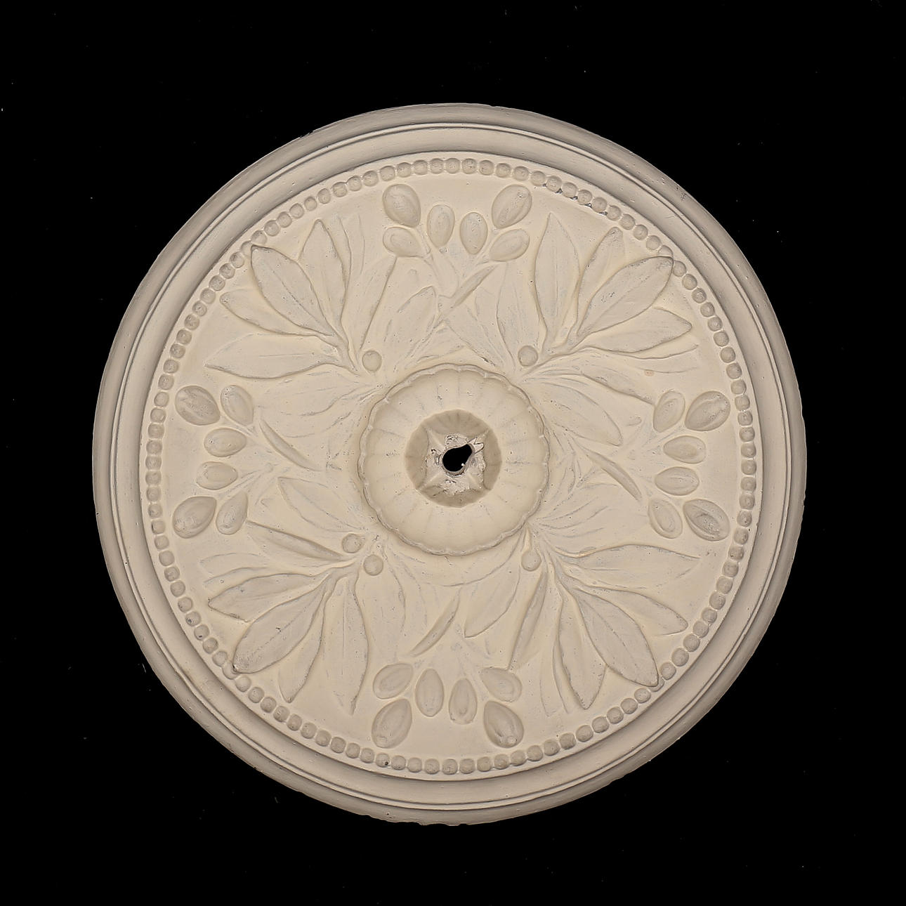 TAKROSETT, gips, 1800/1900-tal.