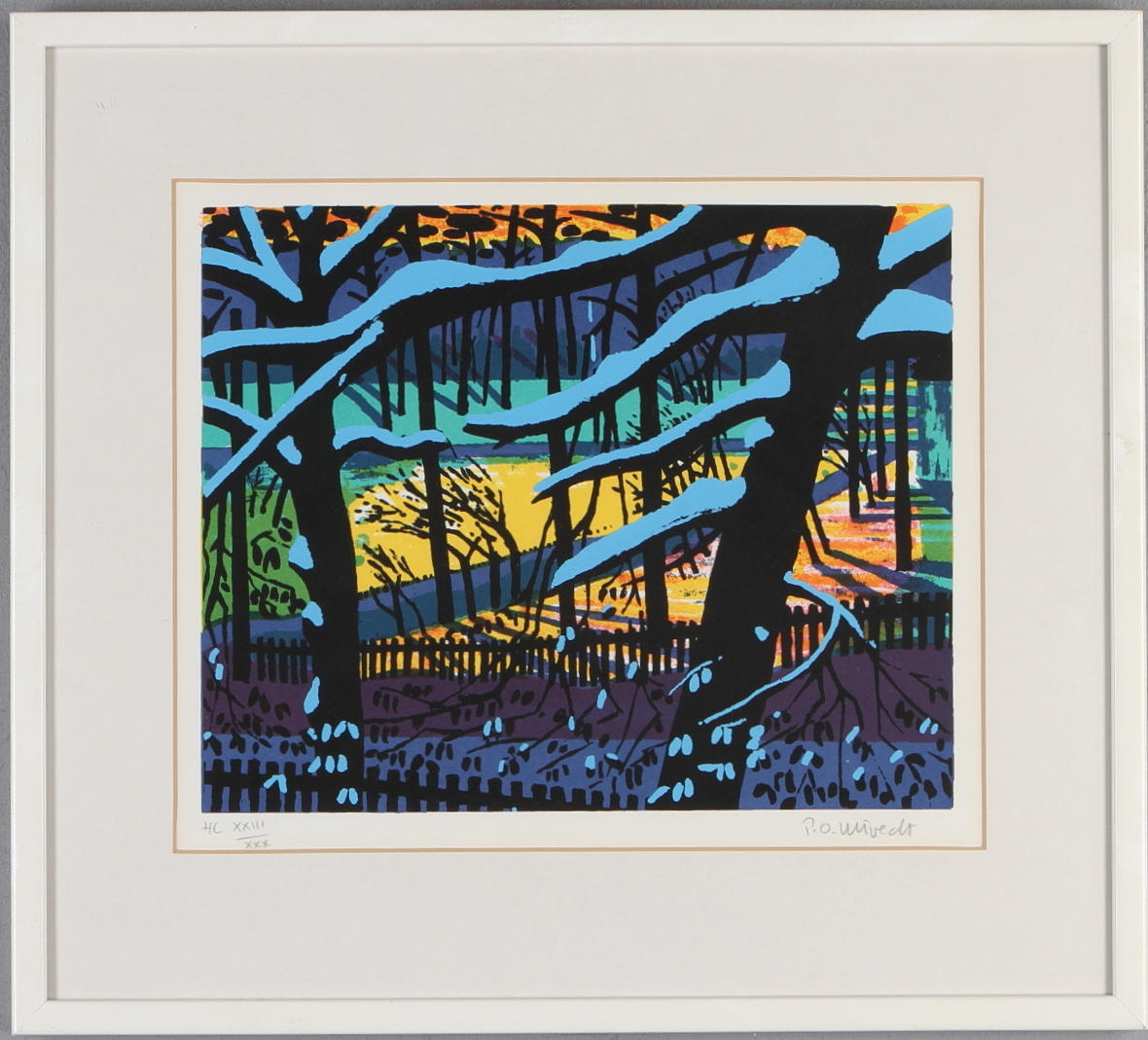 PER OLOF ULTVEDT. Komposition, färglitografi, signerad samt numrerad HC XXIII/XXX.