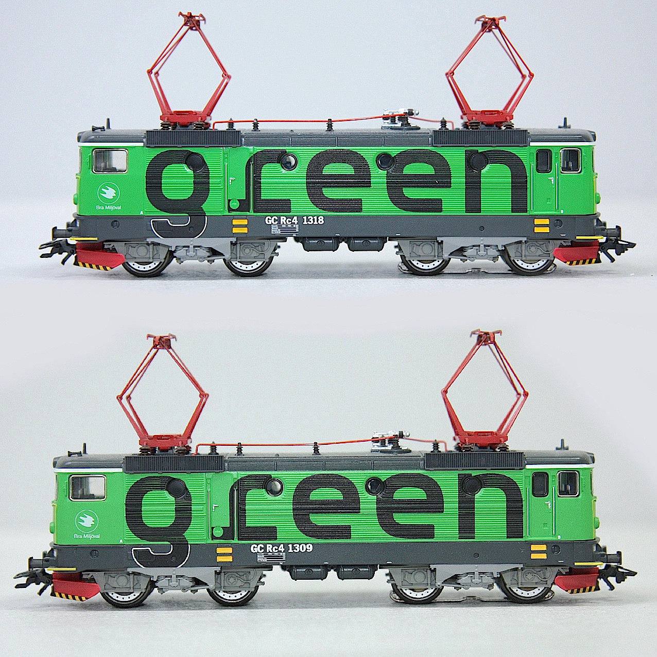 MÄRKLIN. 2 st Ellok Green Cargo HO 37415.