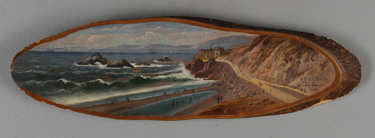 JONAS OLOF GRAFSTRÖM. San Francisco, olja på pannå, signerad och daterad 1892.