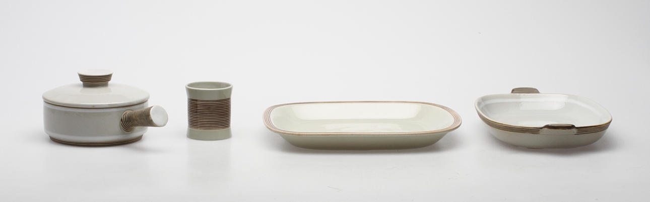 SERVISDELAR, 4 delar, "Entré", CH Stålhane, Rörstrand.