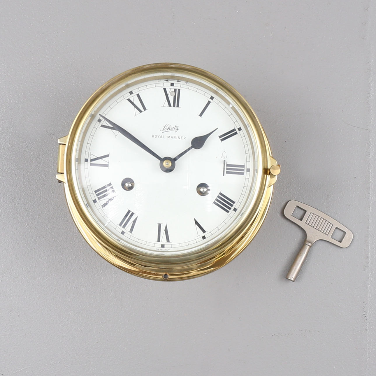 SHIP CLOCK, brass, "Royal Mariner", Schatz.