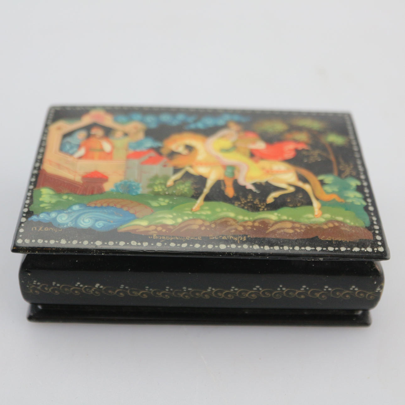 RUSSISCHE LACKMALEREI LUPENMALEREI.