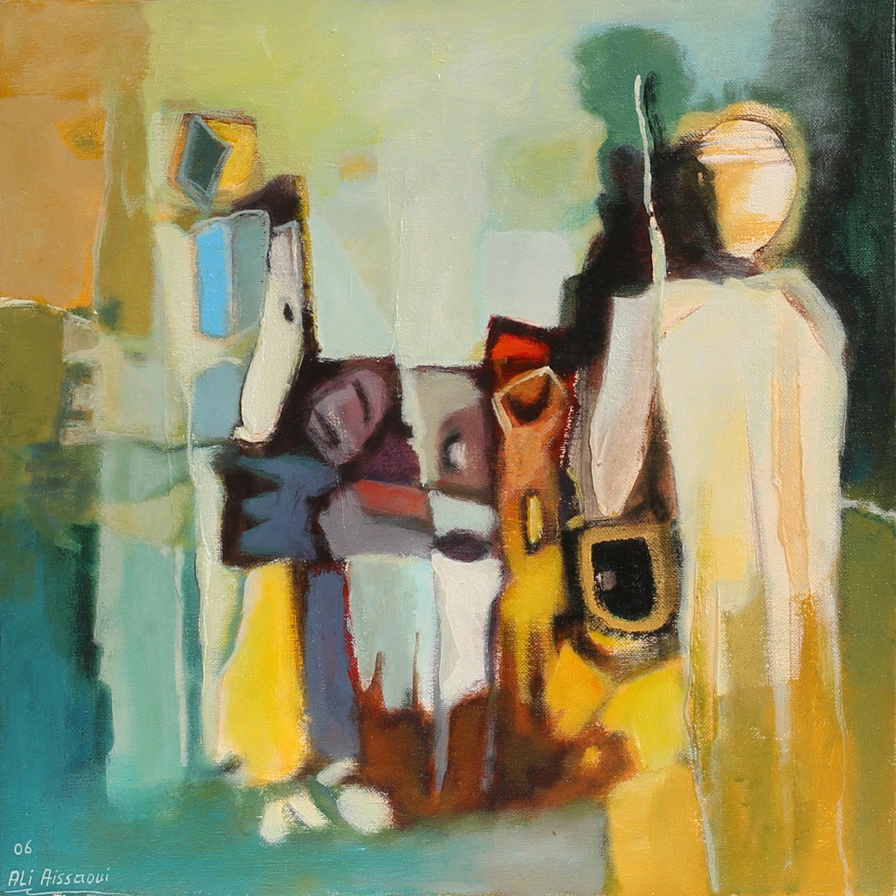 ALI AISSAOUI. Oil on canvas, signed 06.