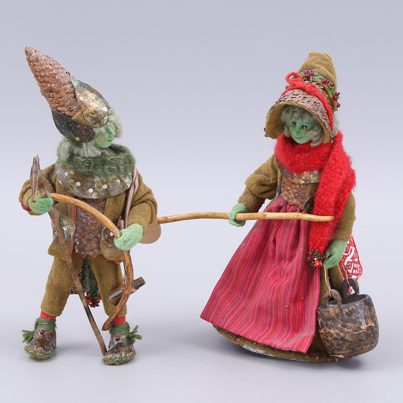 MUÑECAS, 2 piezas, troll, Greta Nygren Hedquist.