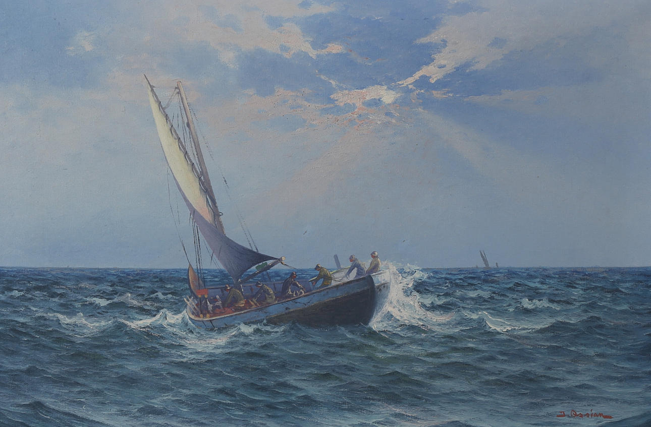 JOHAN OSSIAN-ANDERSSON. olja på duk, signerad.