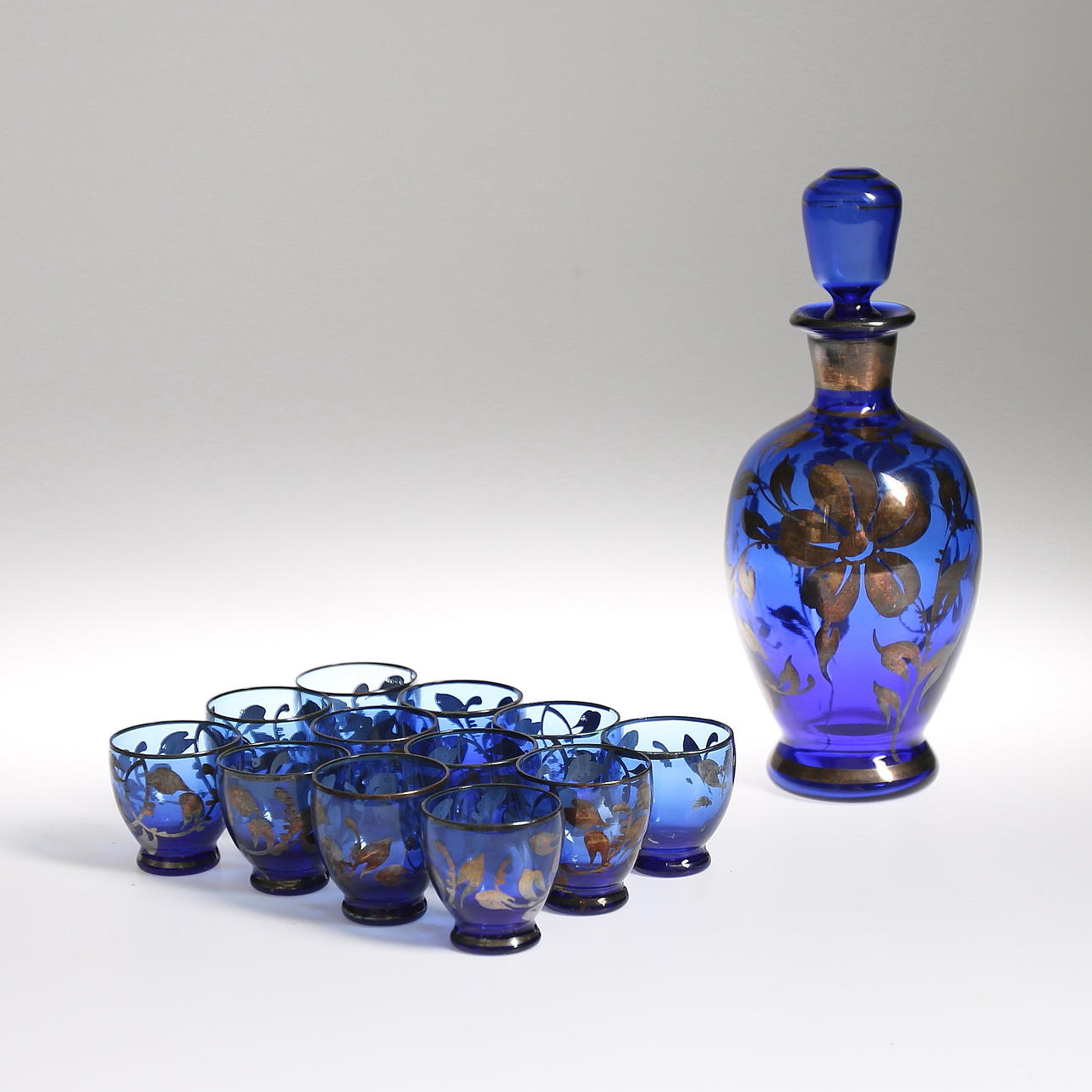 KARAFF samt GLAS, 13 delar, Murano, Italy, 1900-talets första hälft.