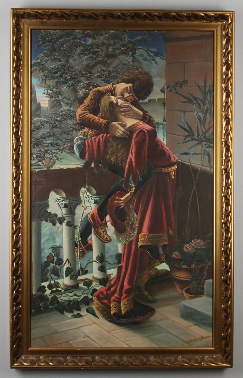 OKÄND KONSTNÄR. Romeo och Julia, olja på duk, 1900-tal.