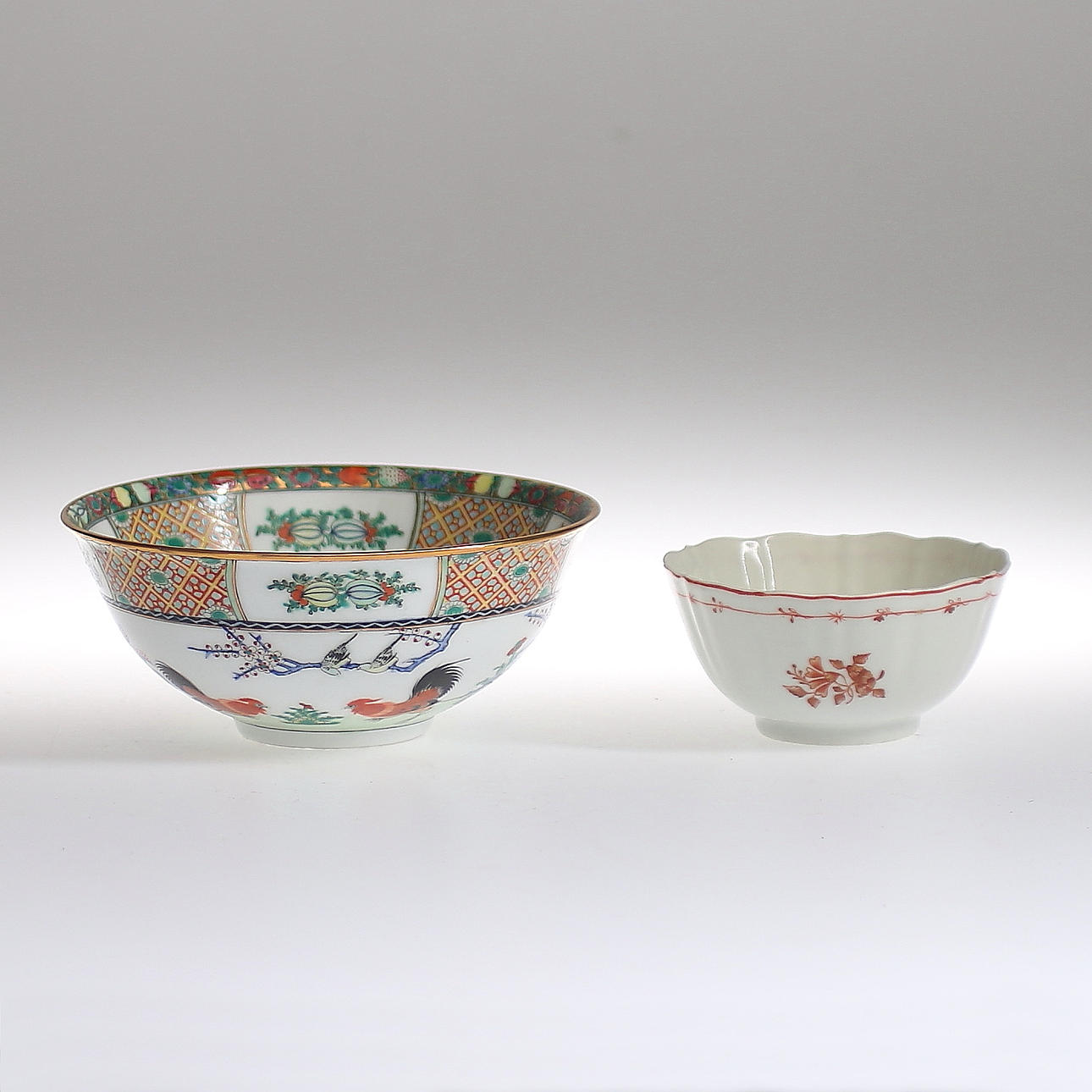 SKÅLAR, porslin, 2 st, Kina. Sekelskifte.