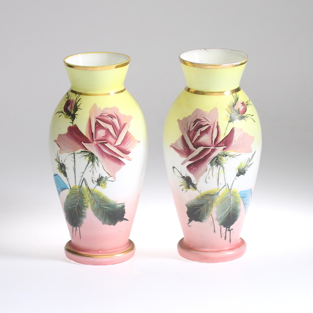 VASER, ett par, Flussglas, 1900-talets första hälft.