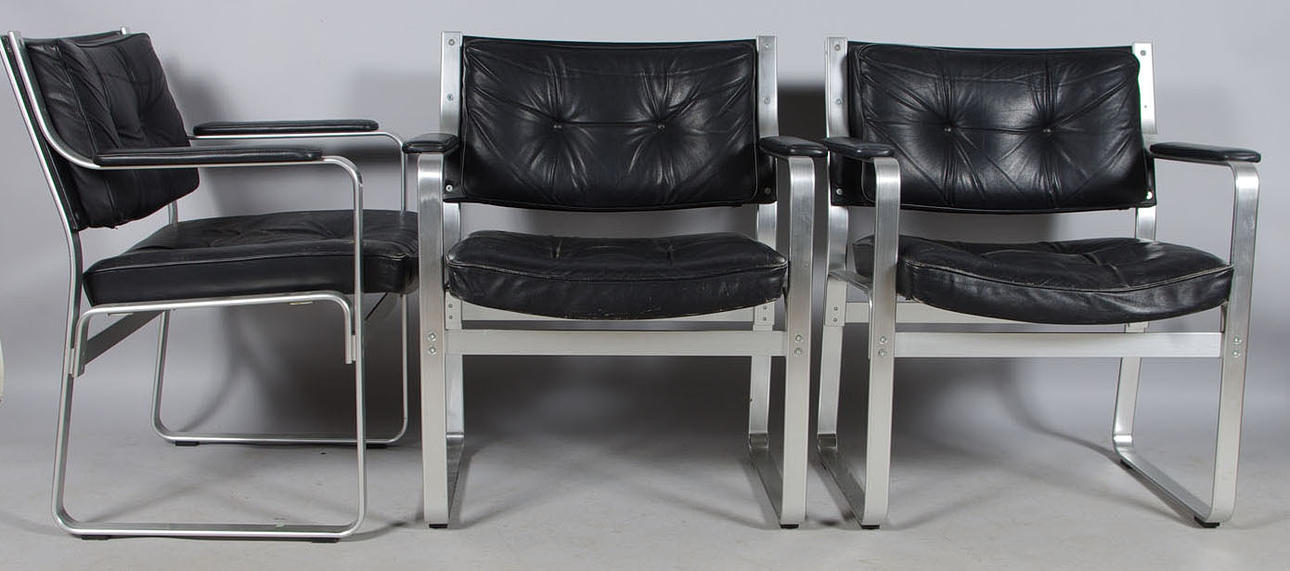 FÅTÖLJER, 3 stycken, "Mondo", Karl-Eric Ekselius, JOC.