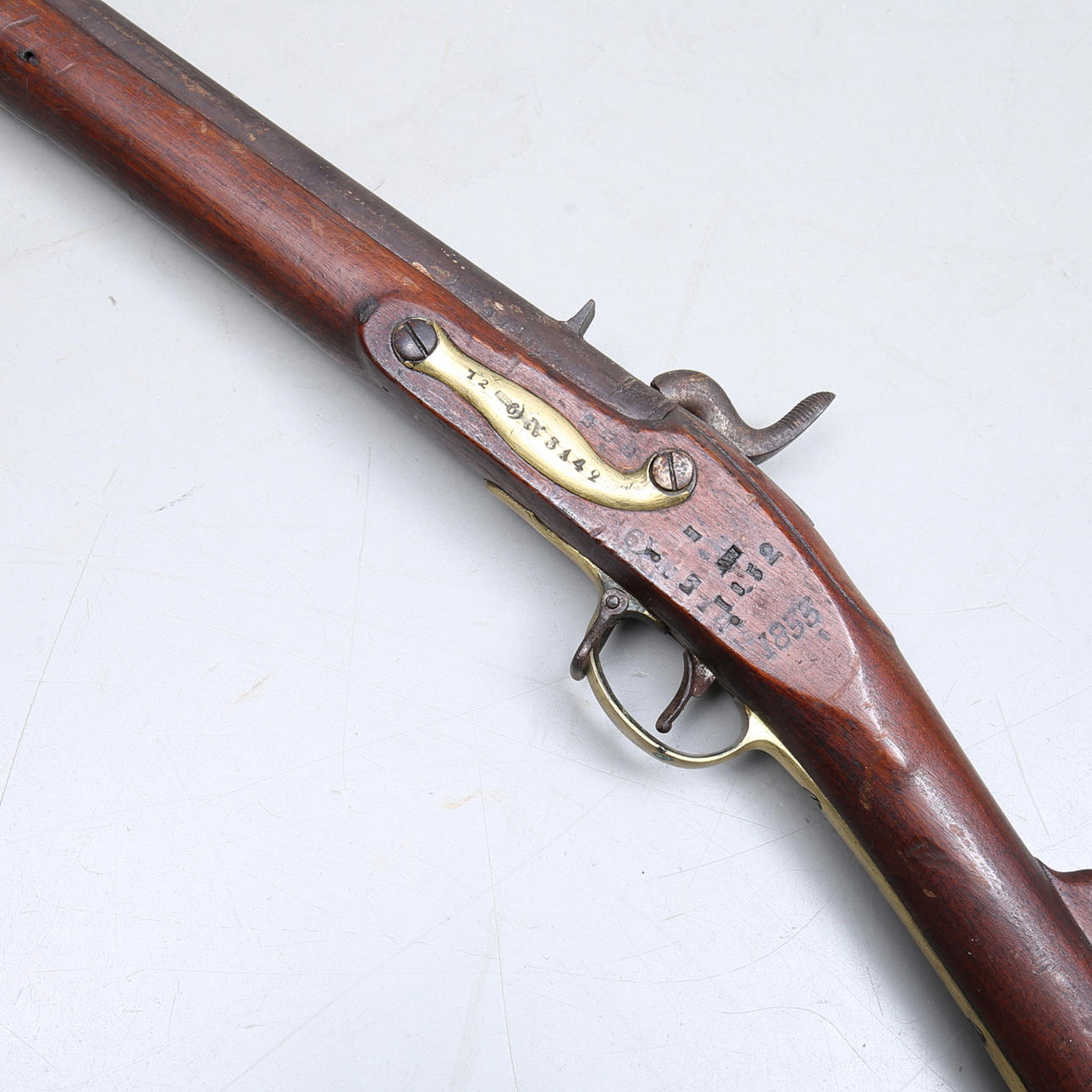 BLOCK RIFLE w/1851, modified English rifle, Tower lock, 19th century ...