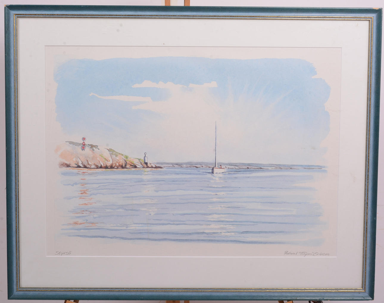 ROLAND "TIGERN" ERICSSON. Styrsö. Aquarell.