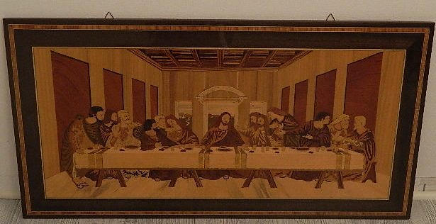 INTARSIATAVLA "Nattvarden".