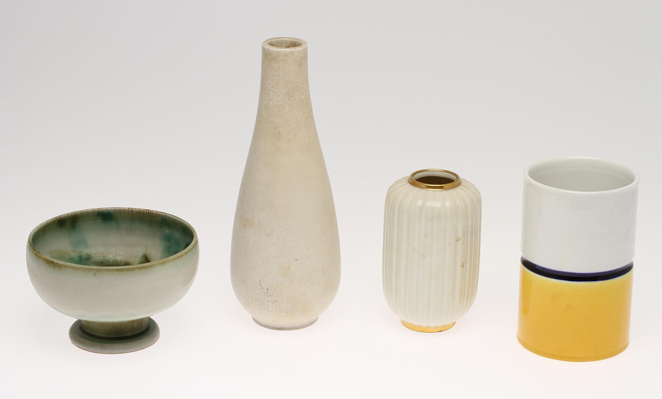 PARTI KERAMIK, 4 delar, bland annat C-H Stålhane och Gunnar Nylund.