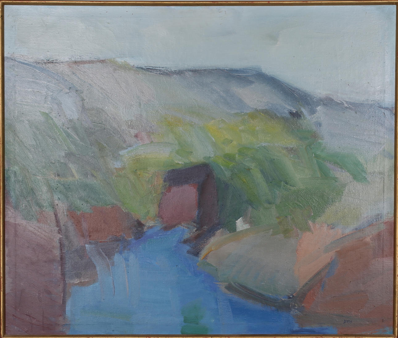 LARS BERTLE. "Bohuslän III". Olja på duk. Signerad Bertle.