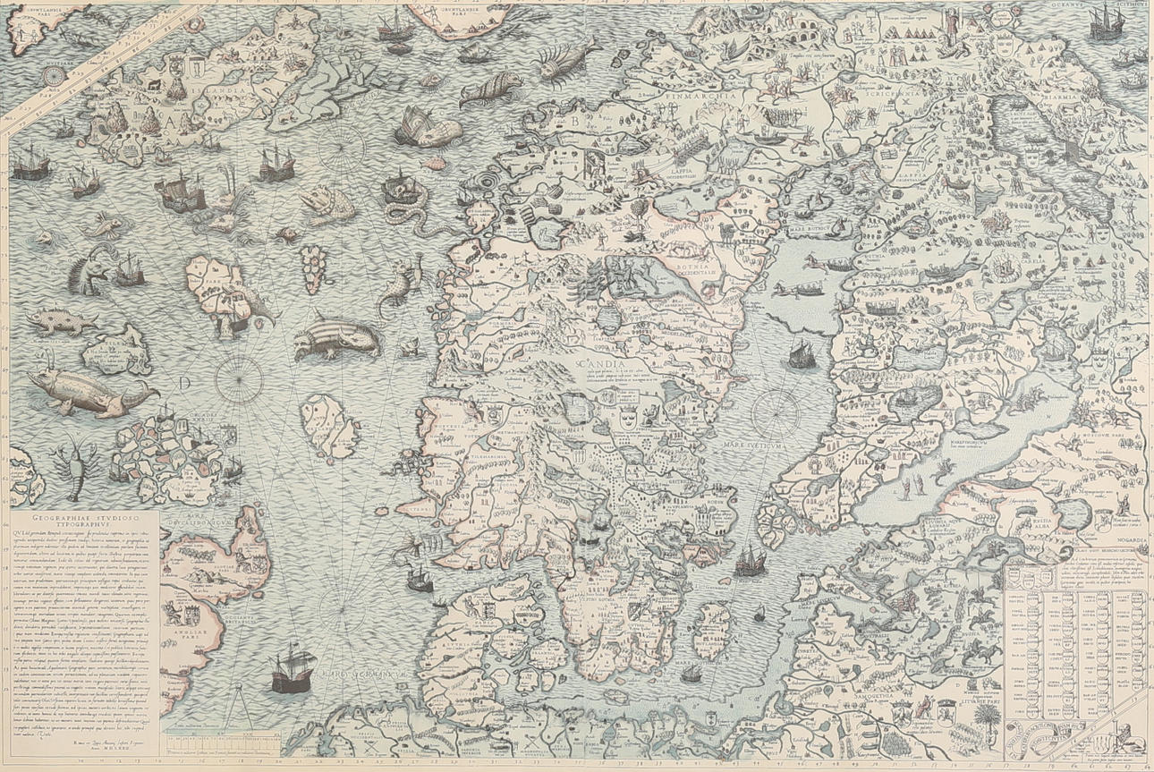 MAP, "Carta Marina", after Olaus Magnus.