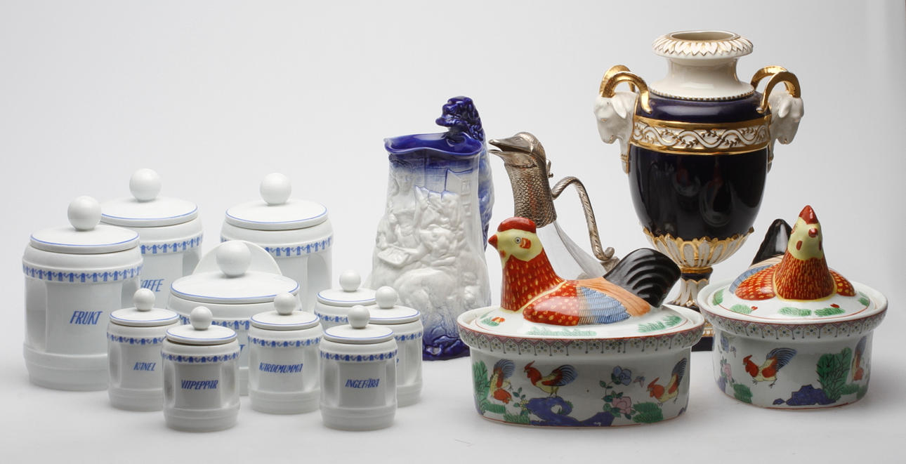 DIVERSE, 15 delar, 1900-tal, bl.a. Hackefors.