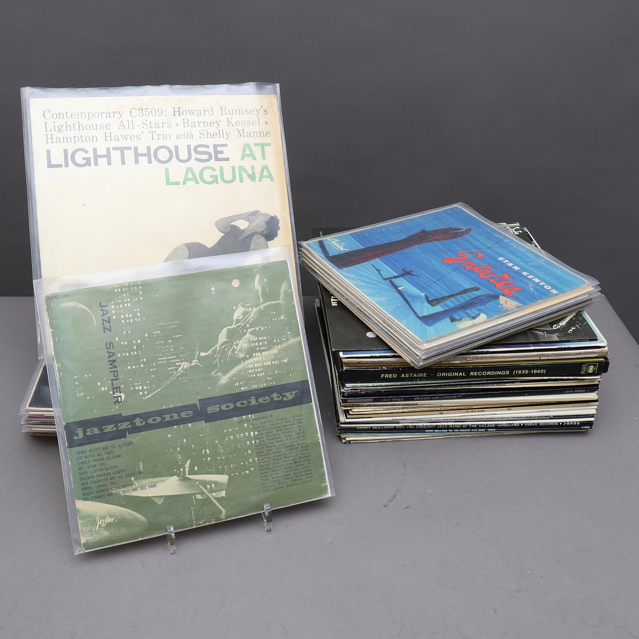 LP-LEVYT, 60 kpl, jazz, 1950-60-luku.