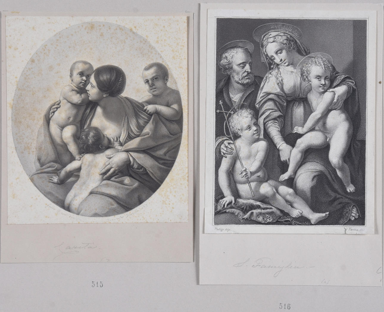 OIDENTIFIERAD KONSTNÄR. Teckningar, 2-stycken, samramade.