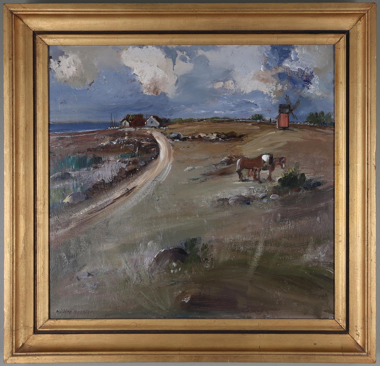 HILDING BOSSLER. OLJA på pannå, Ölandsmotiv.