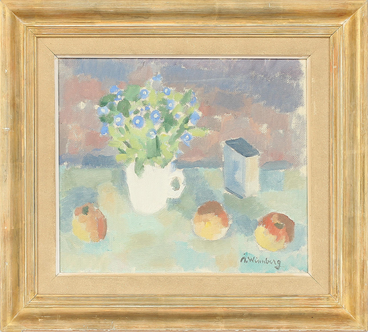 ÅKE WINNBERG. Olja på pannå, signerad.