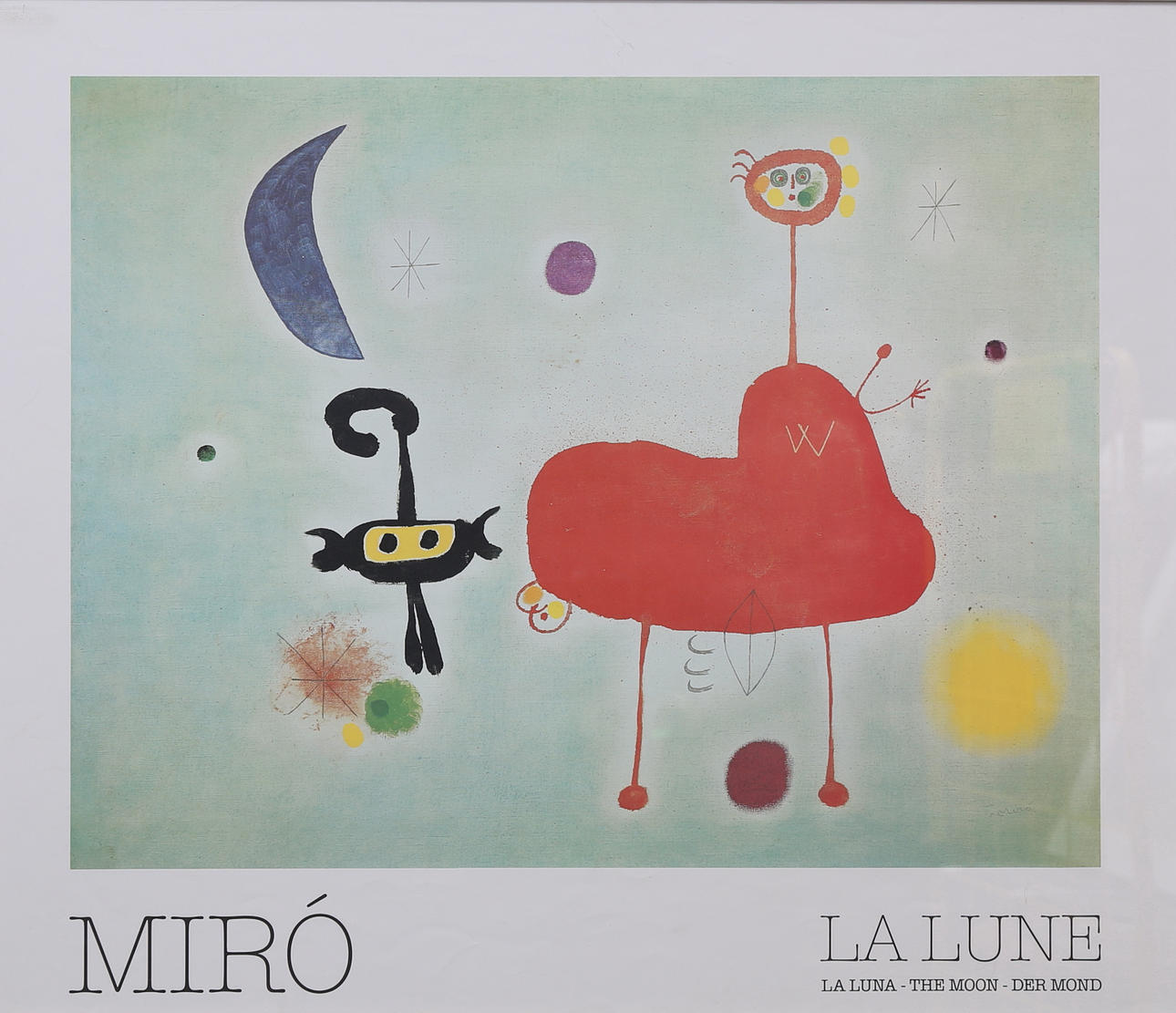 JOAN MIRÓ. cartel, "La Luna".