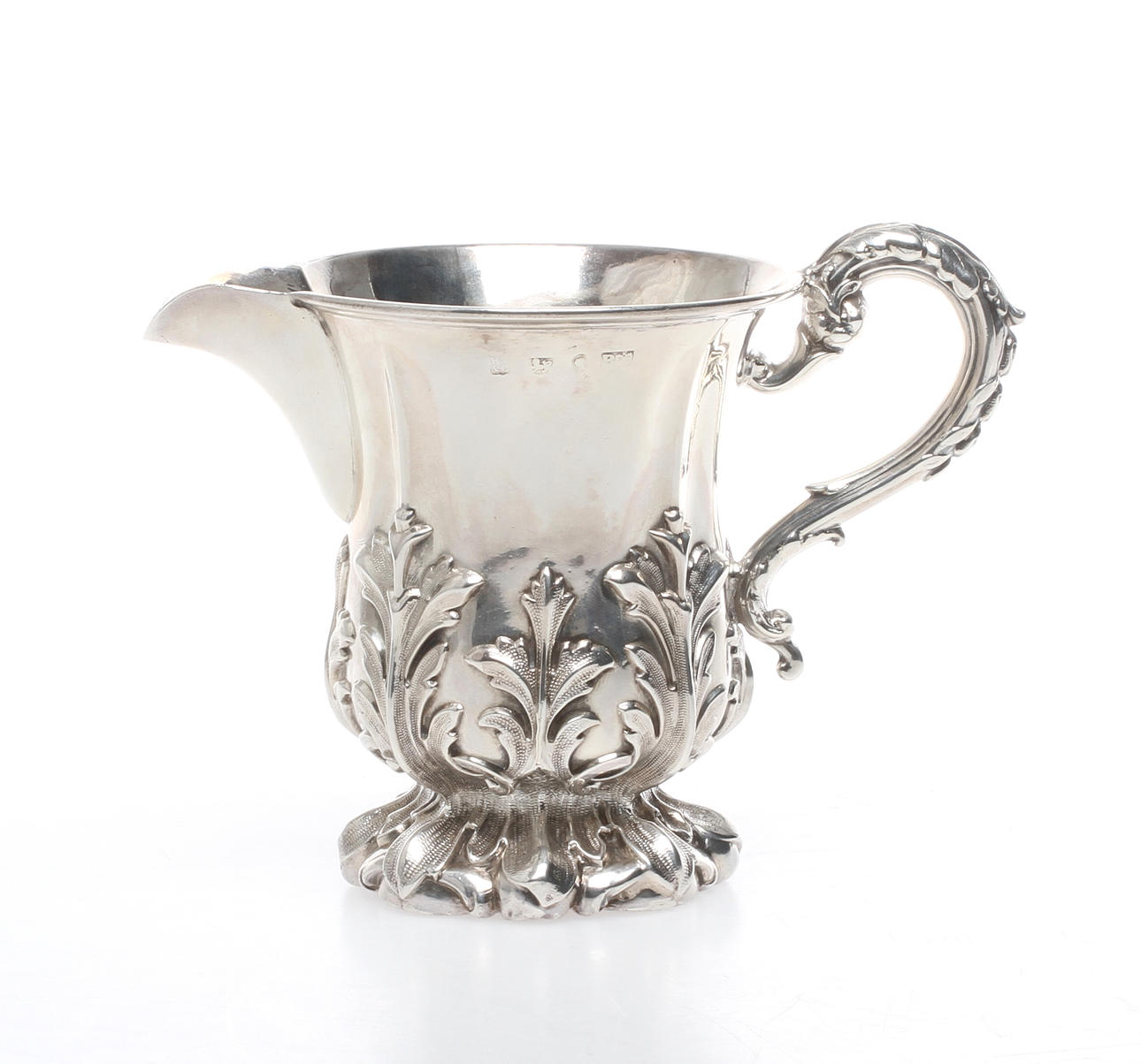 GRÄDDKANNA, silver, rokokostil, Henry Wilkinson & Co, Sheffield, England, 1845.