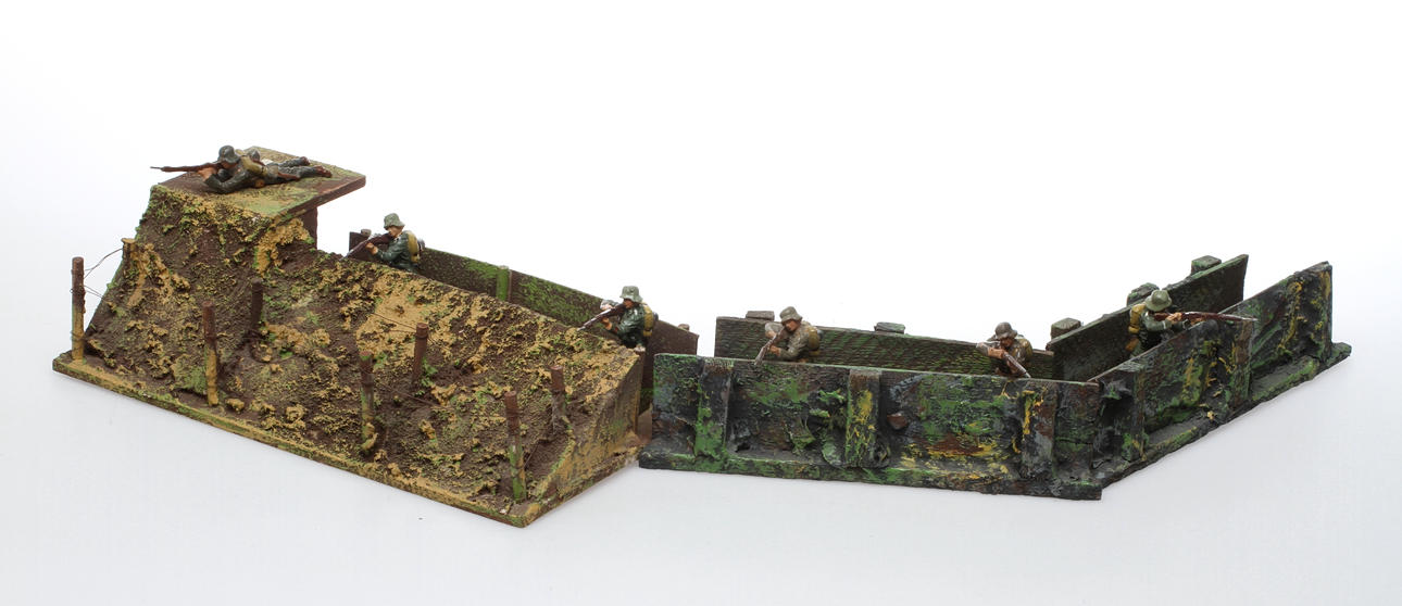 LINEOL SKYTTEGRAV 5/504 med VÄRN, 2 löpvärn samt 6 soldater.