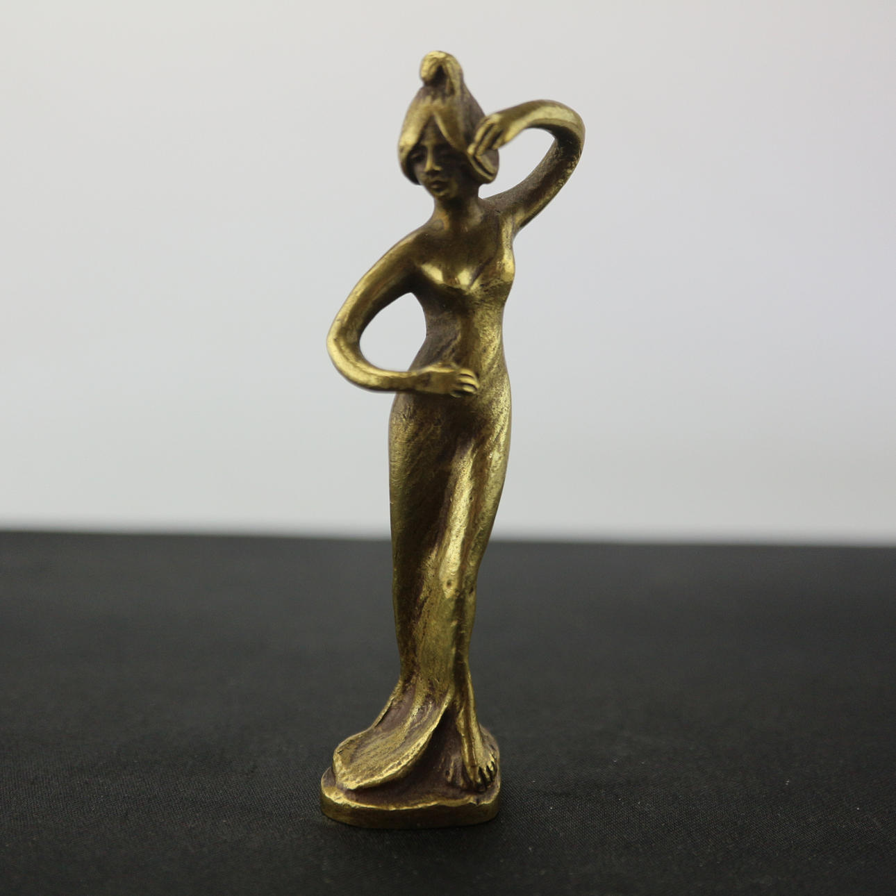 JUGENDSTIL BRONZE PETSCHAFT SIEGELSTEMPEL.