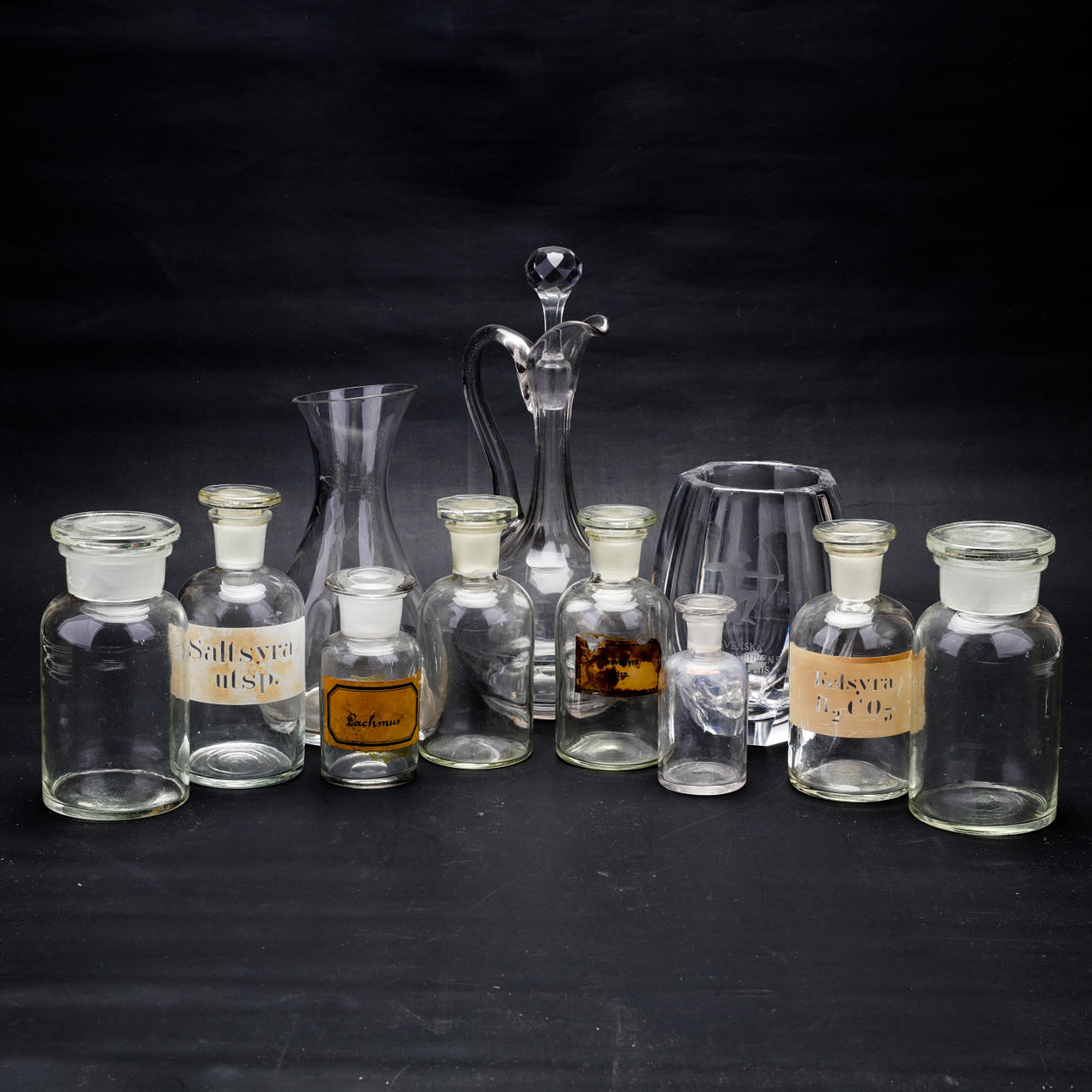 JARRAS, BOTELLAS DE FARMACIA.