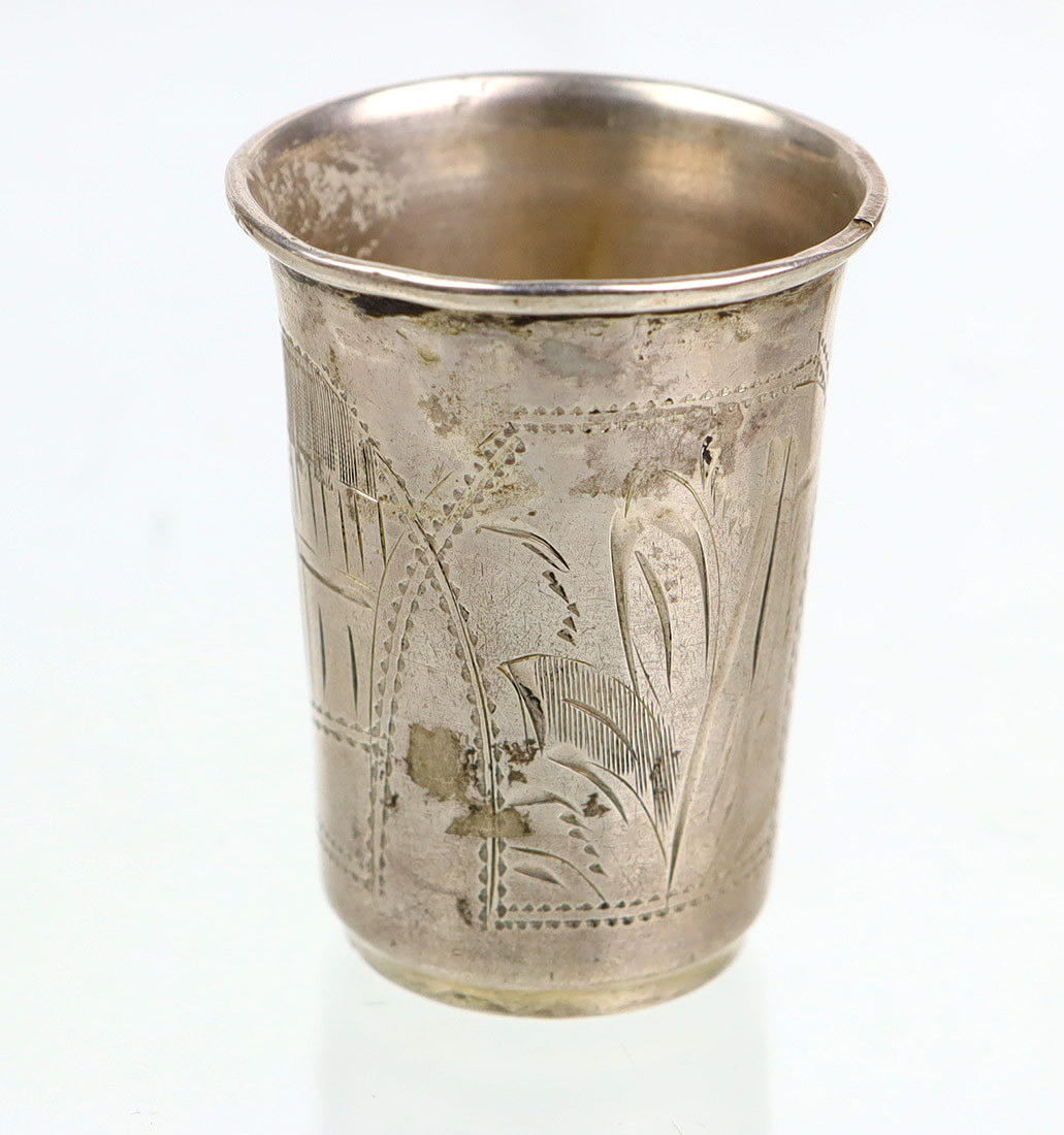 ANTIKER RUSSISCHER SILBERBECHER 1896/1908.