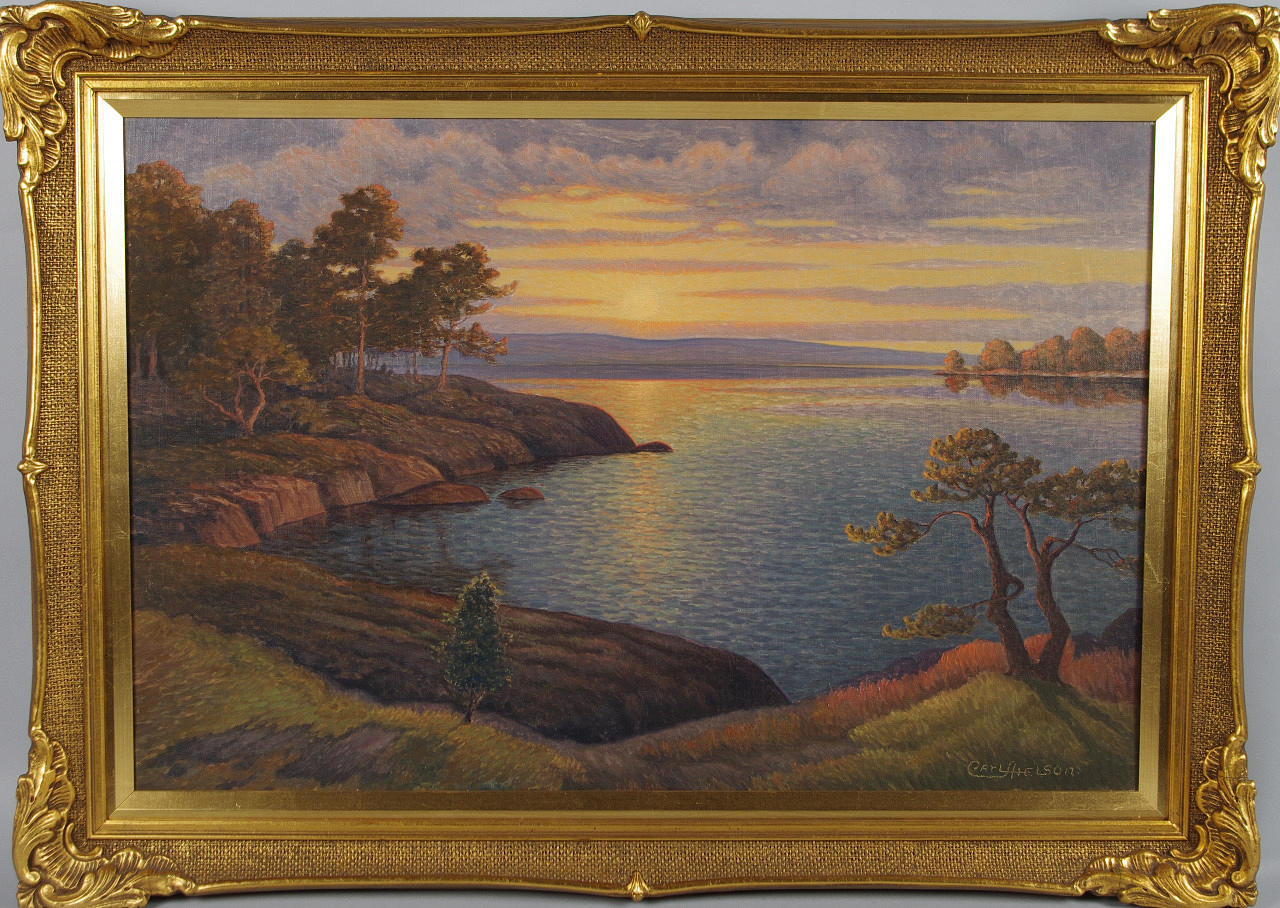 CARL AXELSSON. Sunlit pine, oil canvas.