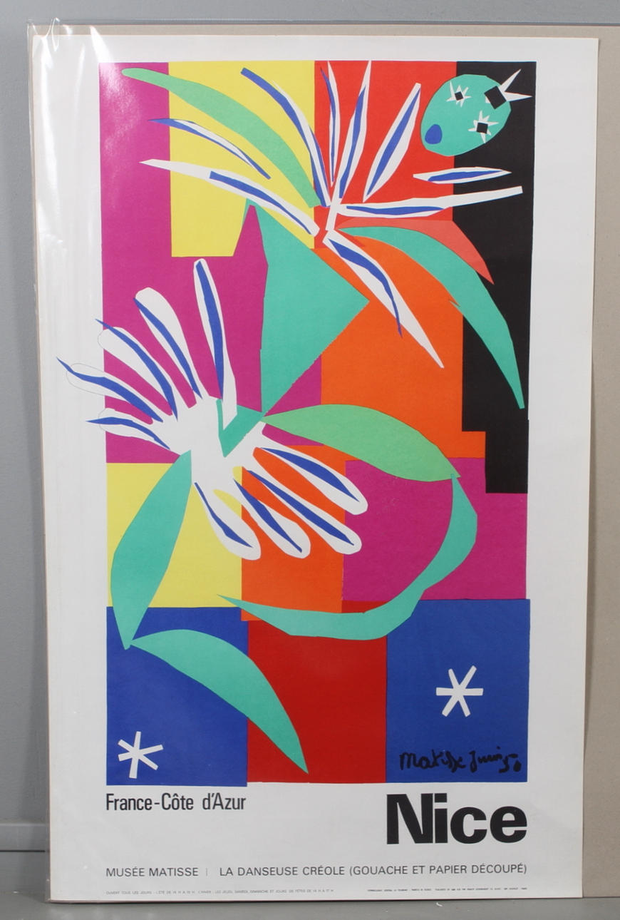 UTSTÄLLNINGSAFFISCHER, 2 st, Raoul Dufy samt Henri Matisse.