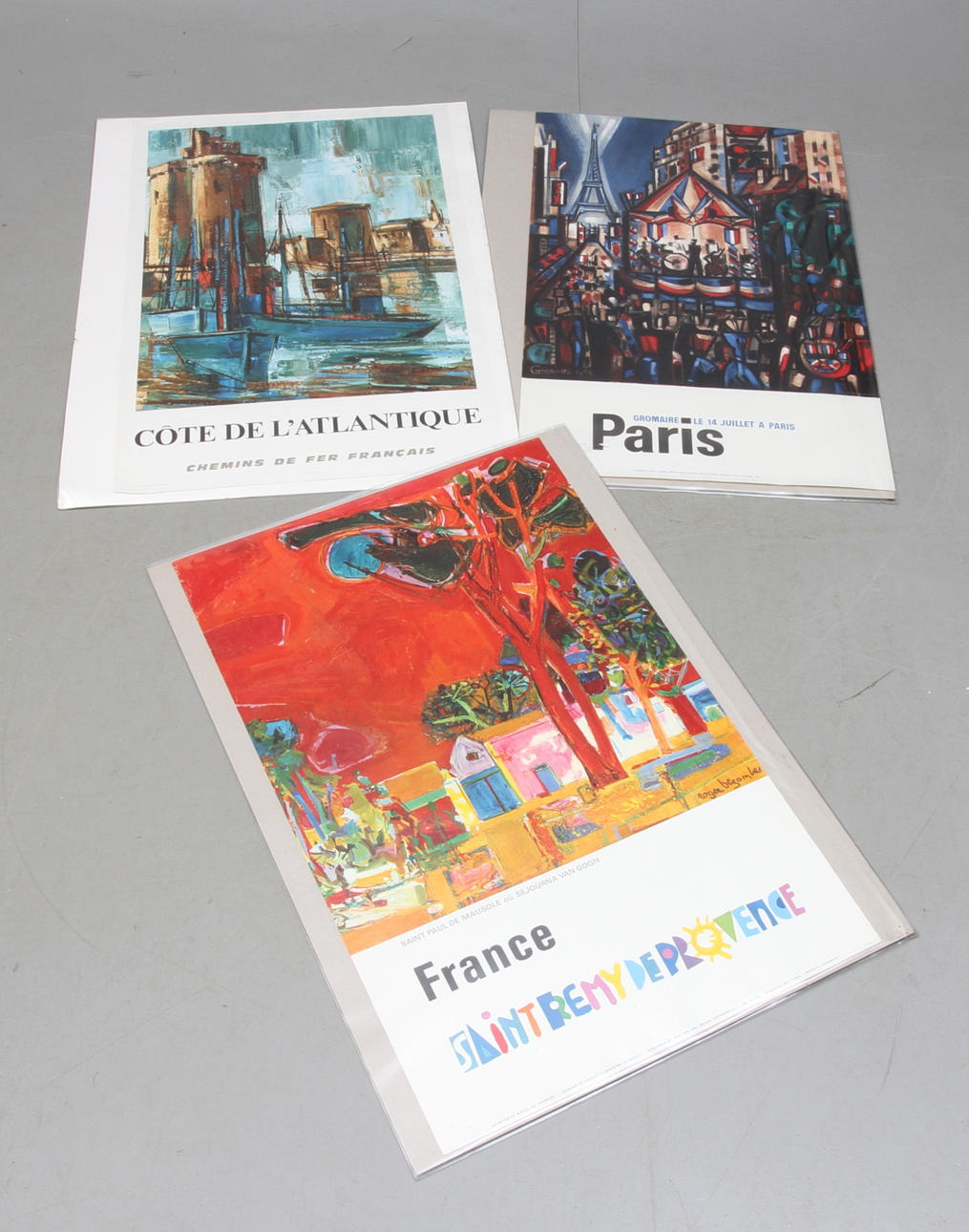 UTSTÄLLNINGSAFFISCHER, 5 st, Van Gogh, Larrieu, Van Dongen, Roger Bergombes, Gromaire.