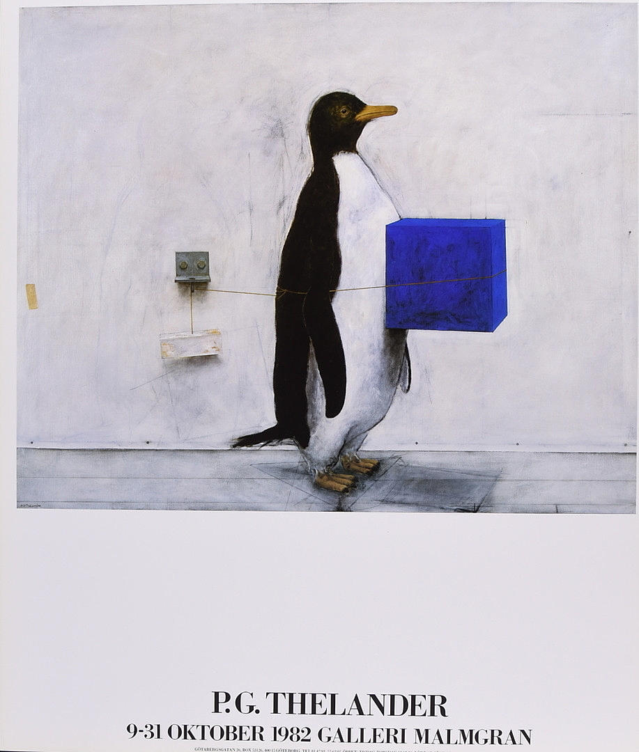 PER GUNNAR THELANDER. Exhibition poster, offset print, Galleri Malmgran ...