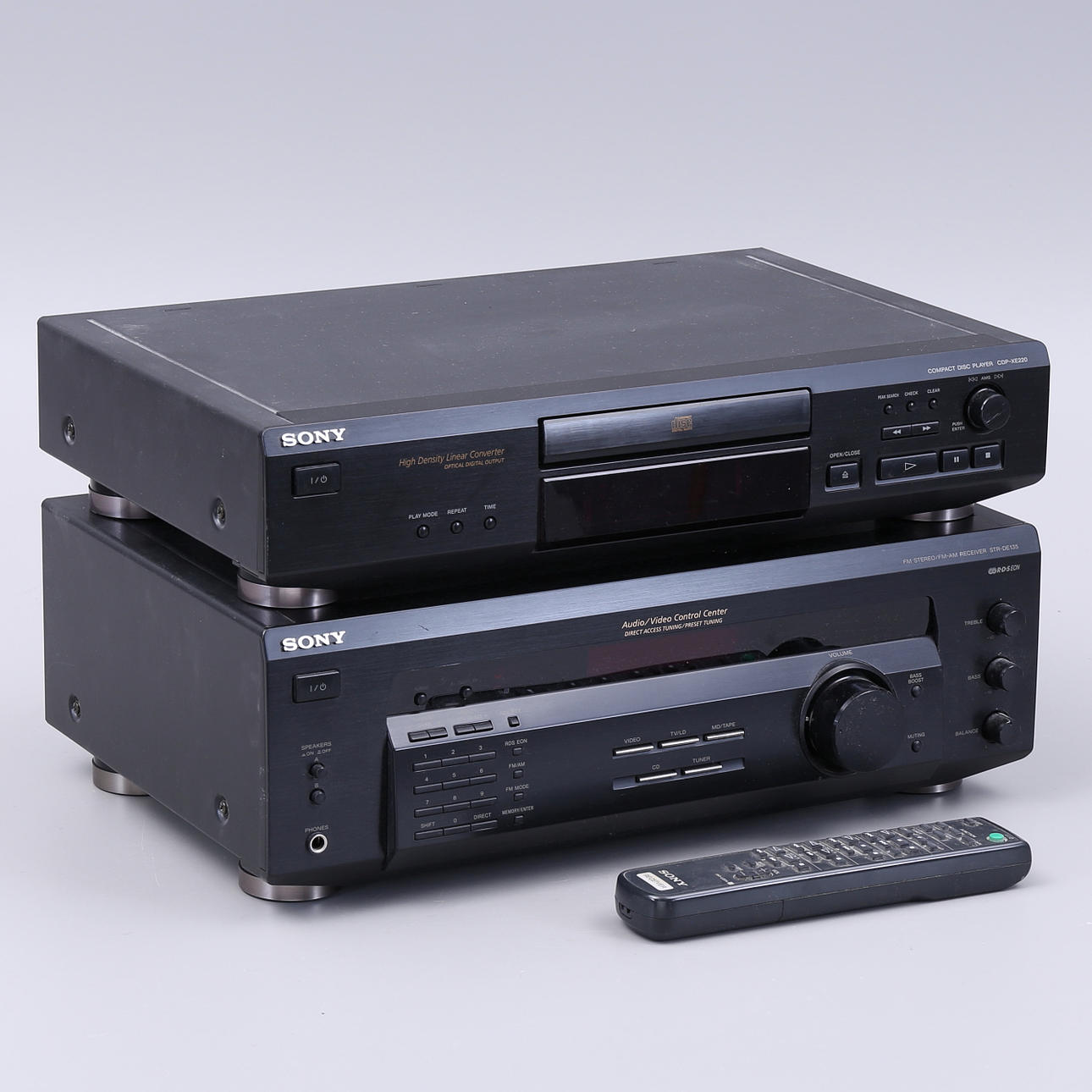 CD PLAYER, AMPLIFIER/RADIO, 2 parts, Sony.