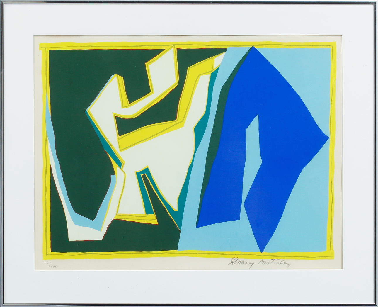 RICHARD MORTENSEN. Composition, color lithograph, signed and numbered 77/100.