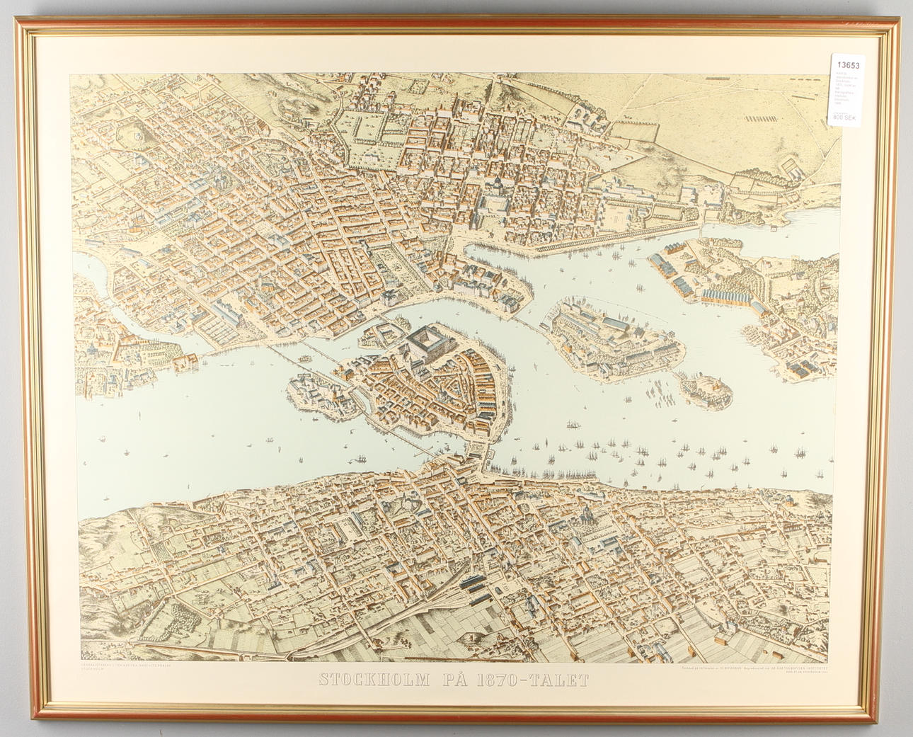 KARTA, reproduktion av Stockholm 1870, tryckt av AB Kartografiska Institutet, Stockholm, 1966.