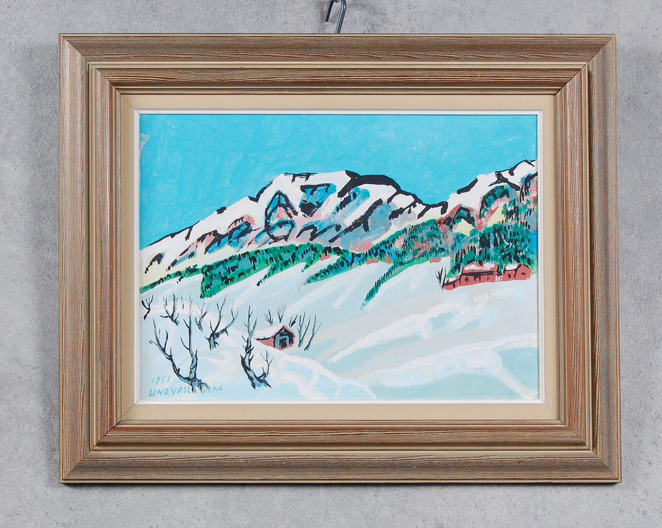 UNO  VALLMAN. 1913-2004, Fjällandskap, olja på duk, signerad, daterad 51.