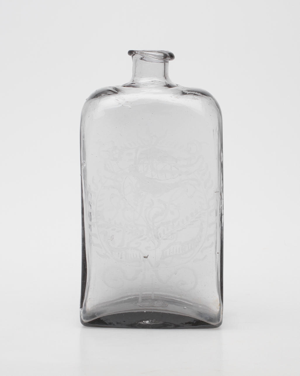 BRÄNNVINSFLASKA, glas, sannolikt Cedersbergs glasbruk, 1800-tal.