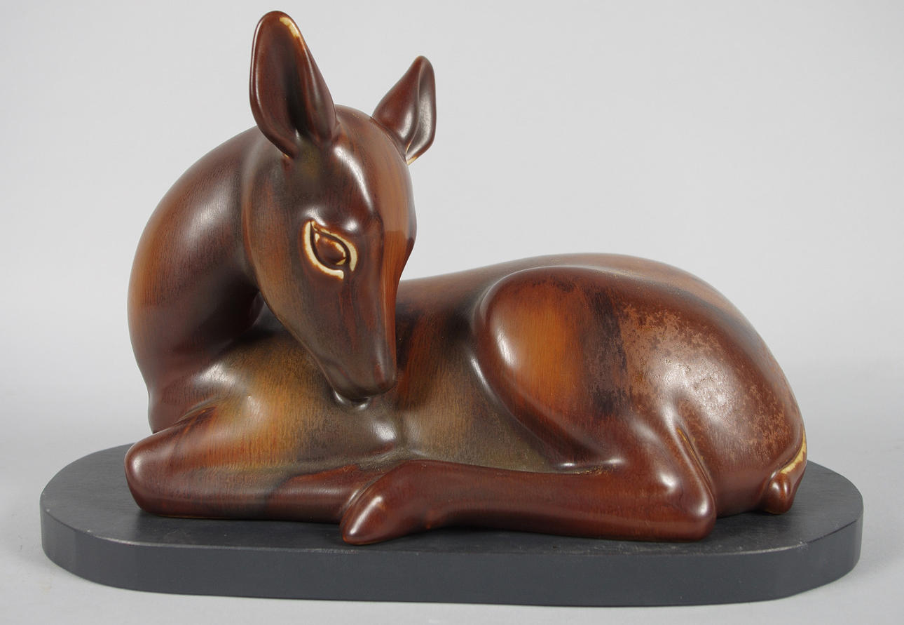 PORSLINSFIGUR, Rådjur, Gunnar Nylund, Rörstrand.