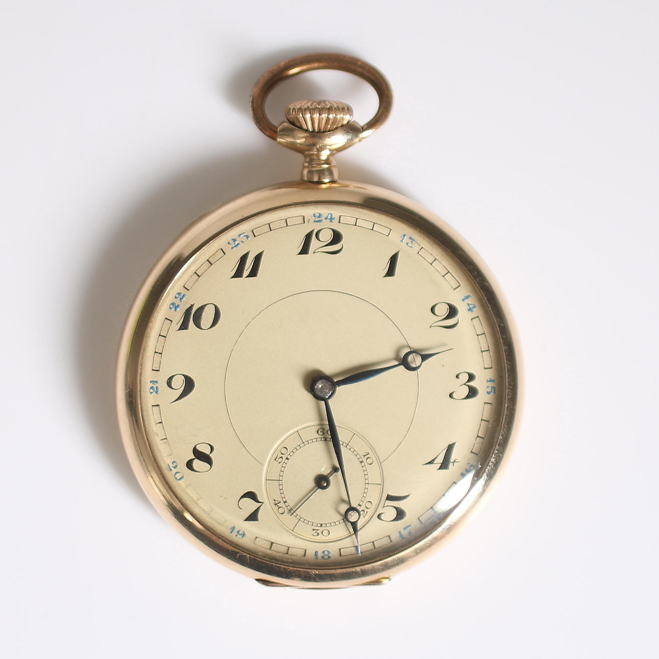 FICKUR, Record Watch Co. Geneva, bruttovikt 89 g, 14K guld,1920-tal.