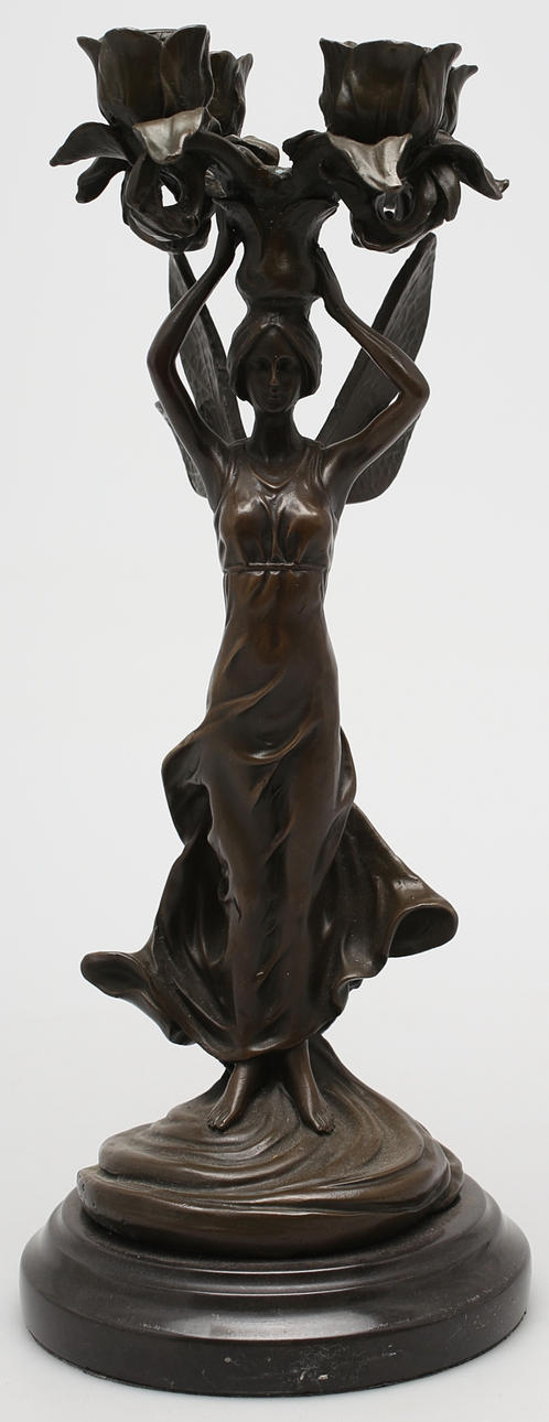 FERRYLJUSSTAKE i brons. 1900-tal.